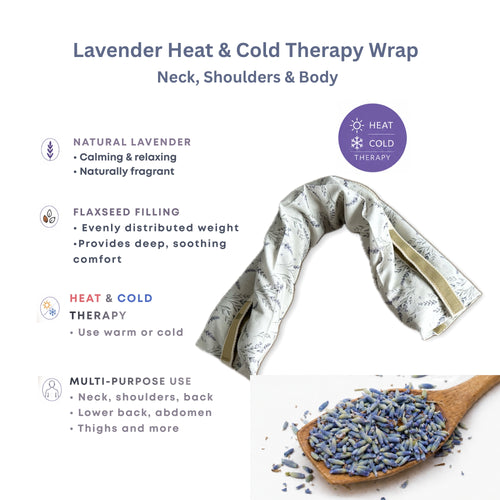 Adjustable Lavender Heat & Cold Wrap for Neck, Shoulders &Body