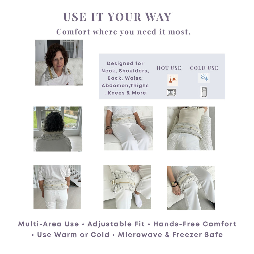 Adjustable Lavender Heat & Cold Wrap for Neck, Shoulders &Body