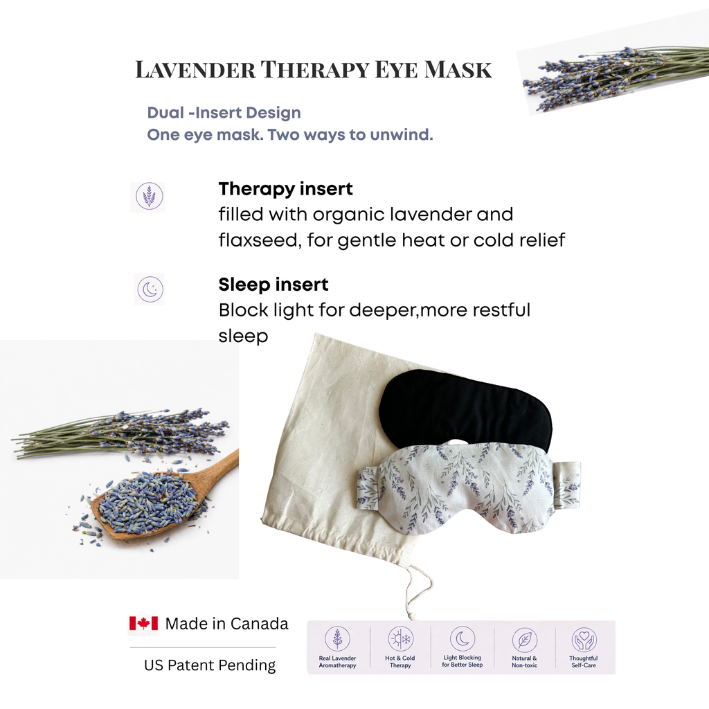 Dual-Insert Lavender Eye Mask