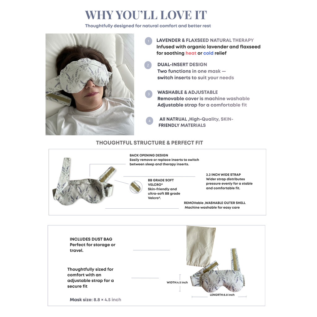 Dual-Insert Lavender Eye Mask