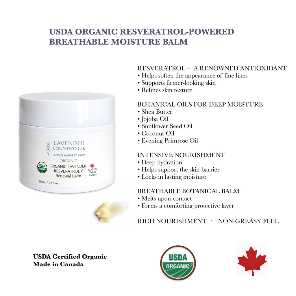 ORGANIC LAVENDER  RESVERATROL C Renewal Balm