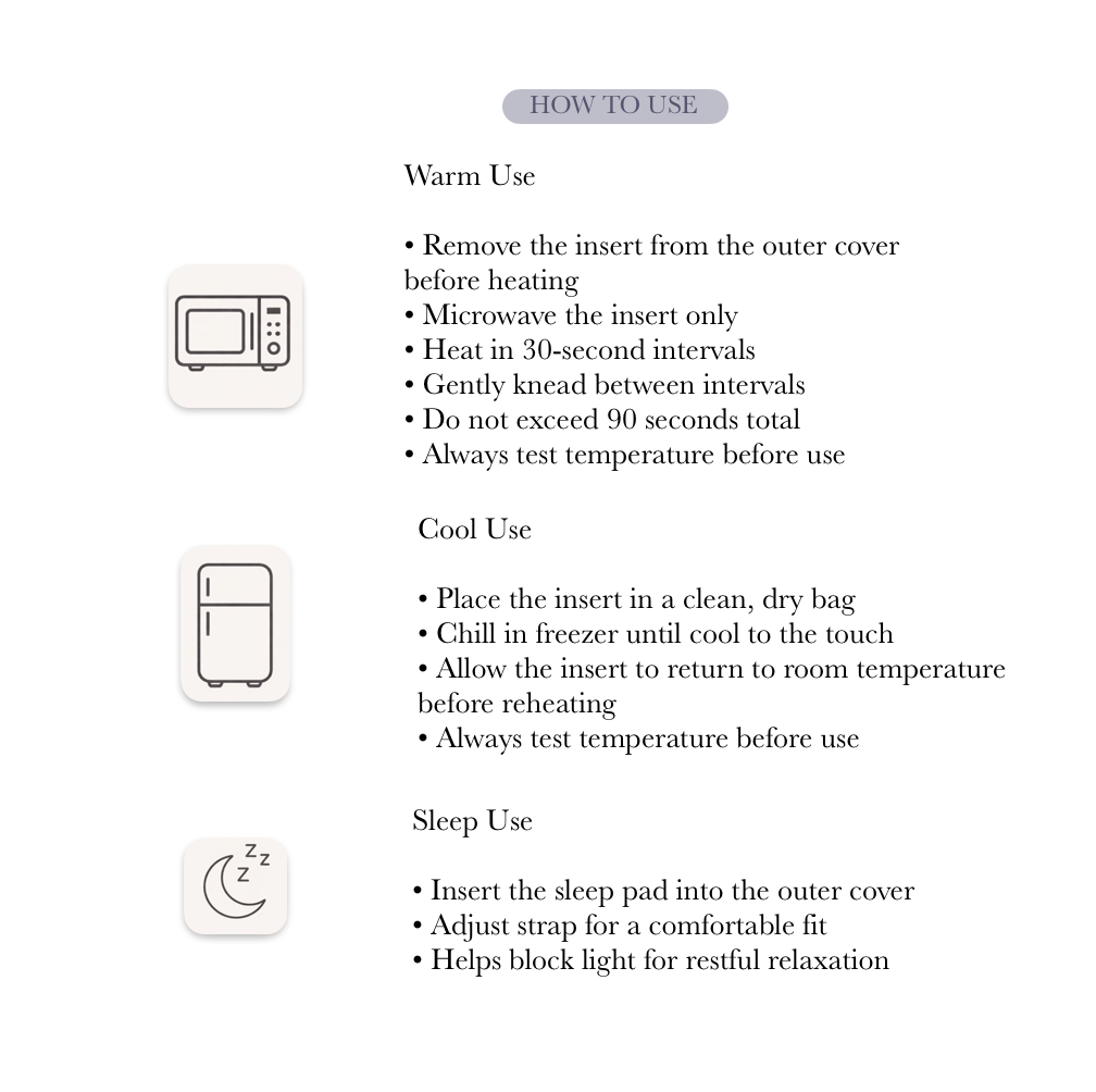 Dual-Insert Lavender Eye Mask